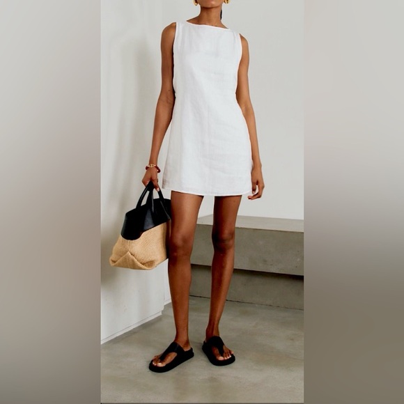 NWTFAITHFULL + NET SUSTAIN Lui linen mini dressWhitex small